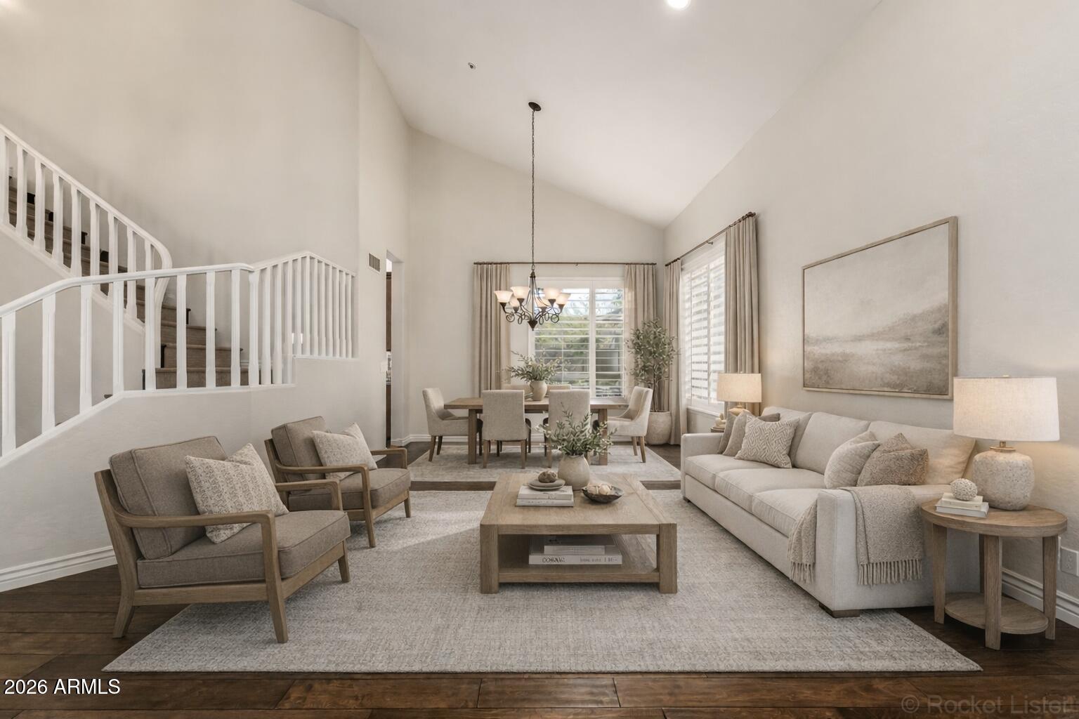 9719 East Pine Valley Road Scottsdale, AZ 85260 - Photo 5 of 62 a living room with furniture and a large window
