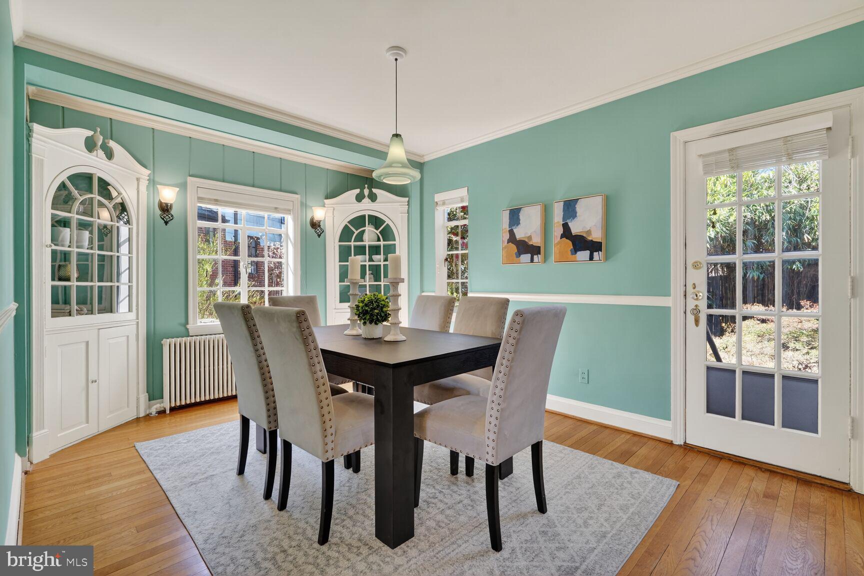 402 Dale Drive Silver Spring, MD 20910 - Photo 8 of 27 Dining Room with corner cabinets
