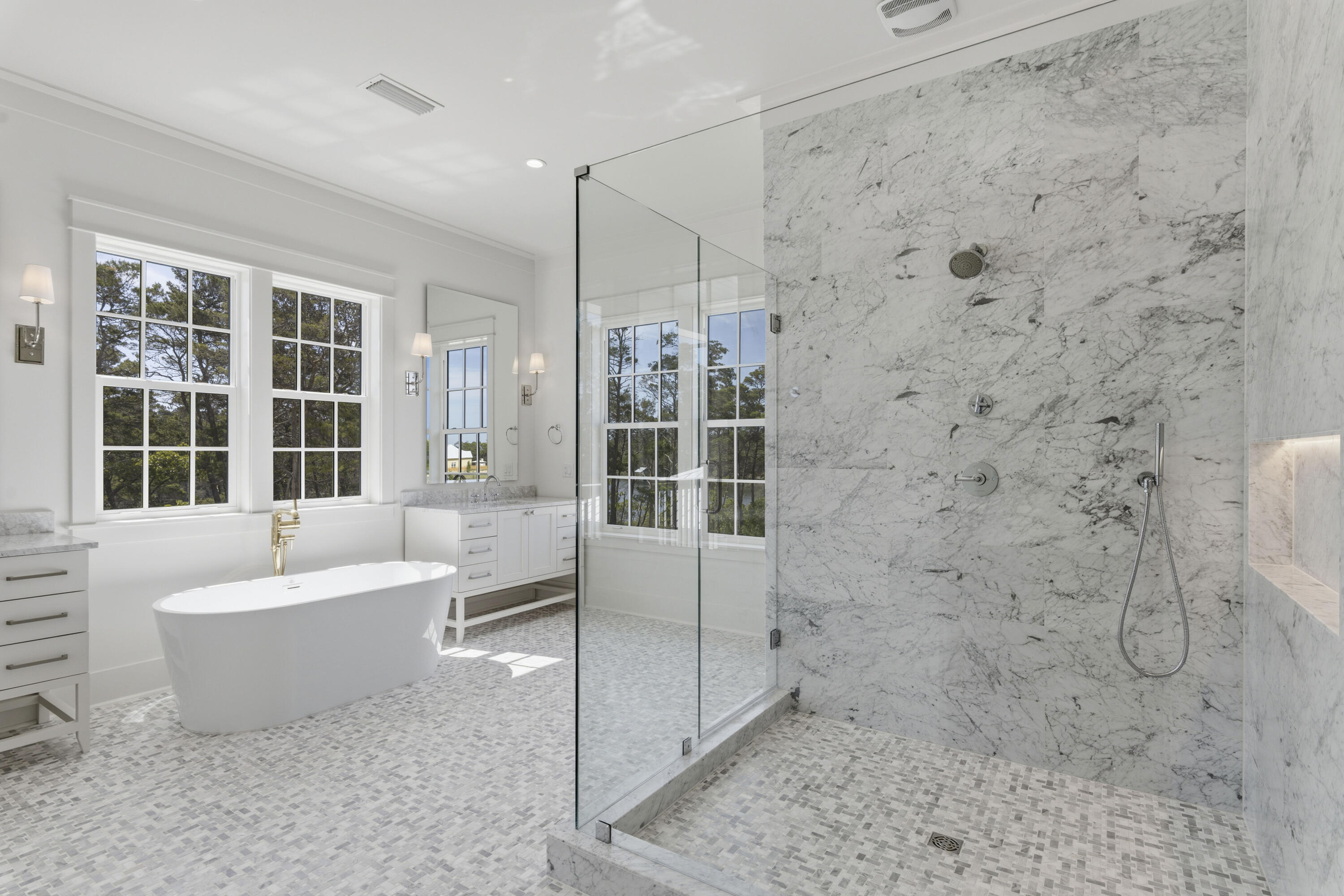 130 East Elliot Way Watersound, FL 32461 - Photo 30 of 52 a bathroom with a bathtub and a shower