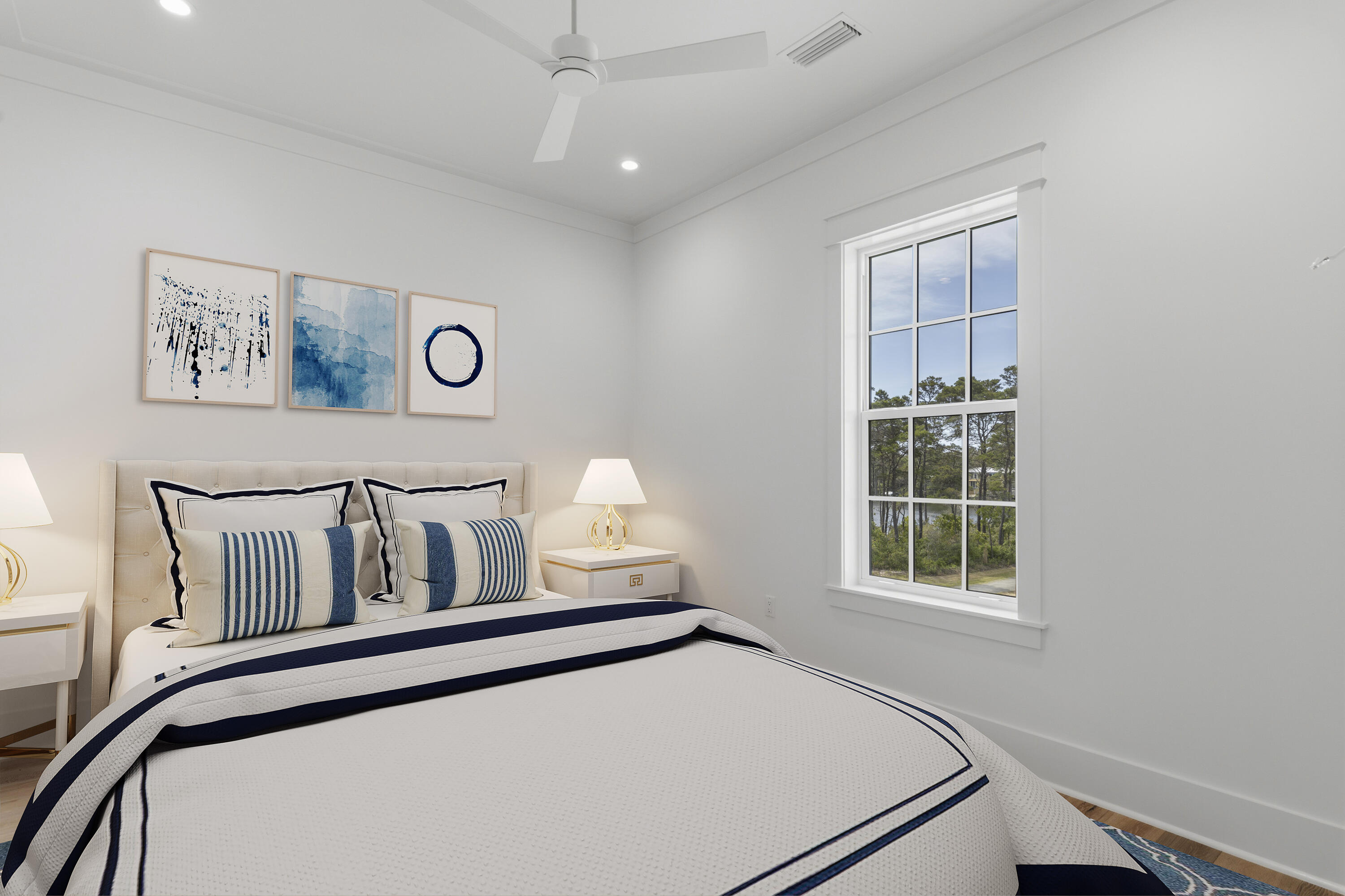 130 East Elliot Way Watersound, FL 32461 - Photo 37 of 52 a bedroom with a bed and a window