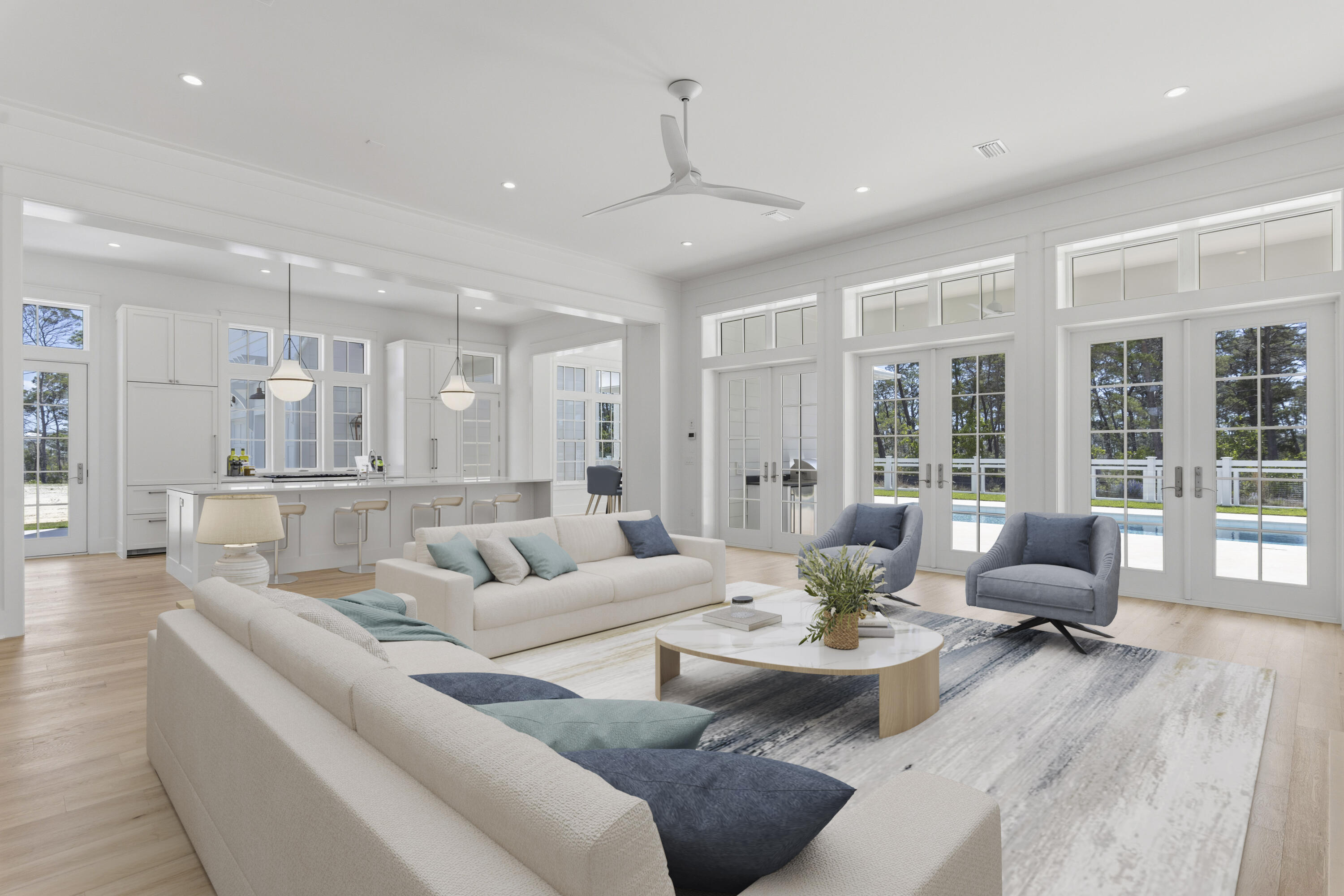 130 East Elliot Way Watersound, FL 32461 - Photo 6 of 52 a living room with furniture and a large window