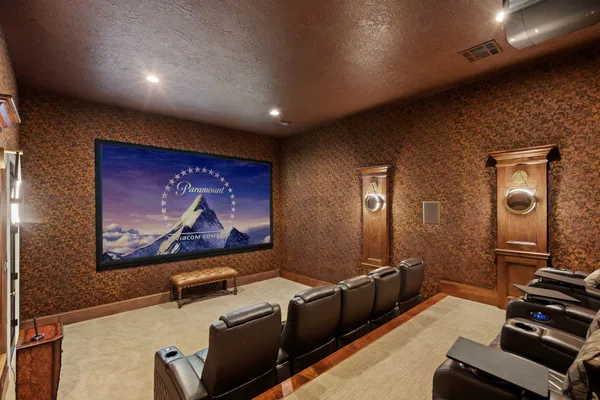 a living room with furniture and a couch