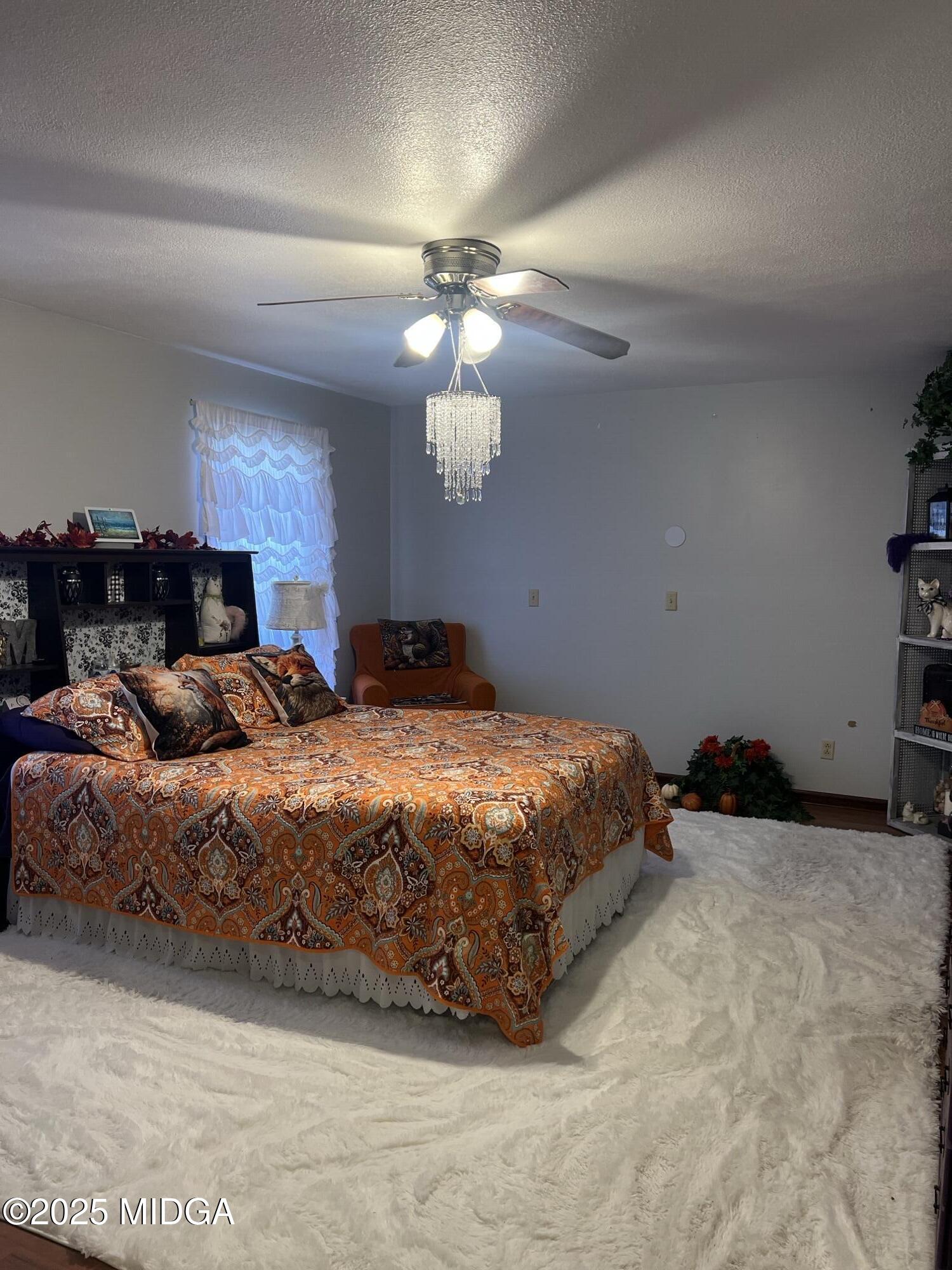 311 Overlook Drive Montezuma, GA 31063 - Photo 11 of 25 a bedroom with a bed and a chandelier