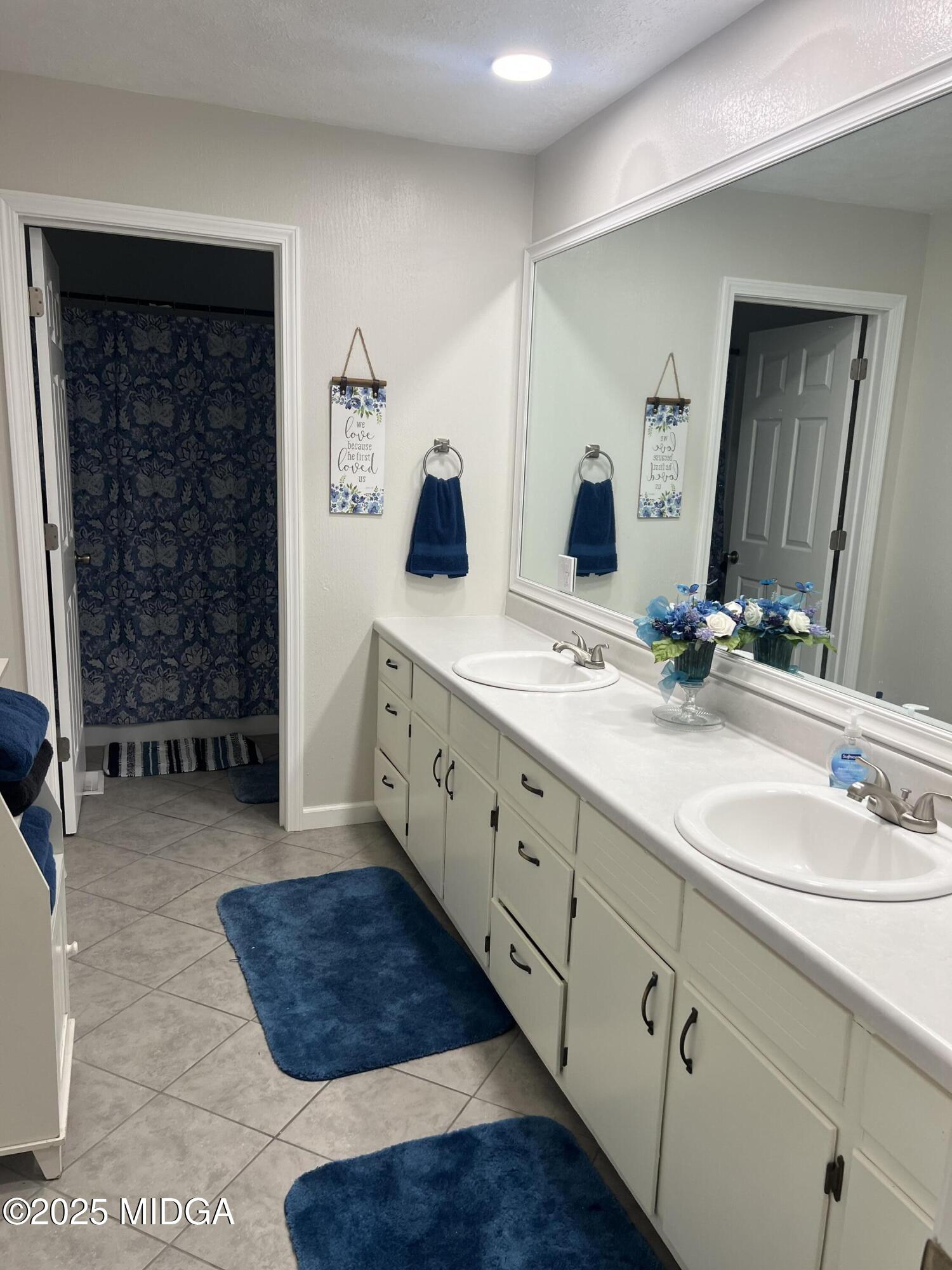 311 Overlook Drive Montezuma, GA 31063 - Photo 18 of 25 a bathroom with a double vanity sink and a mirror