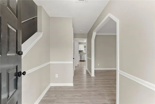 a view of an entryway with staircase