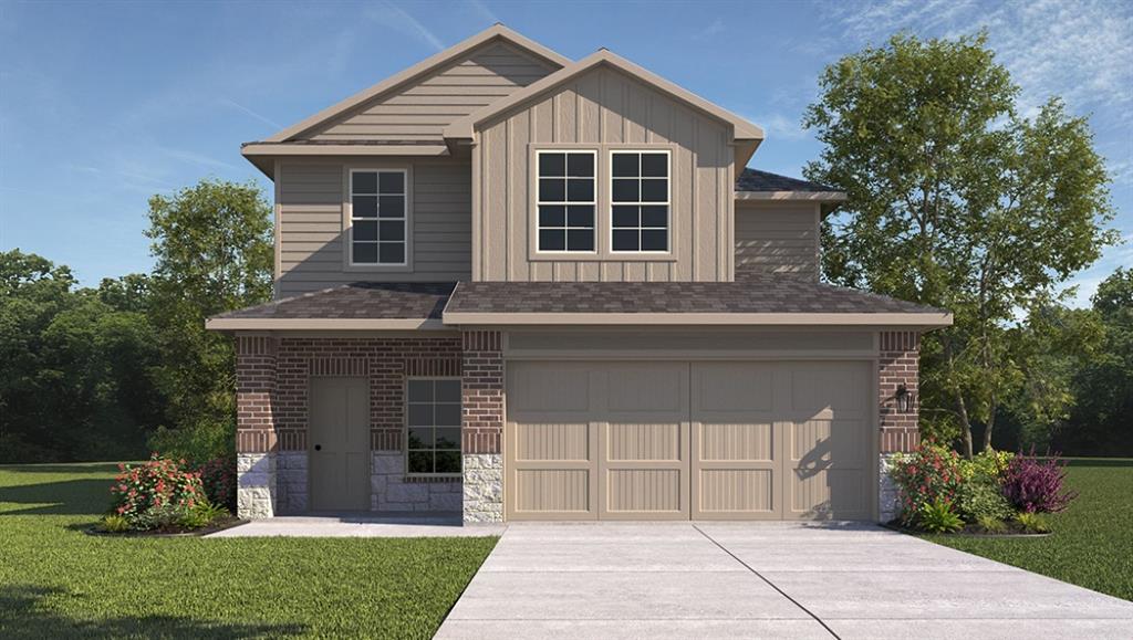168 Mojave Road Boyd, TX 76023 - Photo 34 of 37 Front Elevation - D.R. Horton's Hanna floor plan elevation A- All Home and community information, including pricing, included features, terms, availability and amenities, are subject to change at any time without notice or obligation. All Drawings, pictures, photographs, video, square footages, floor plans, elevations, features, colors and sizes are approximate for illustration purposes only and will vary from the homes as built.