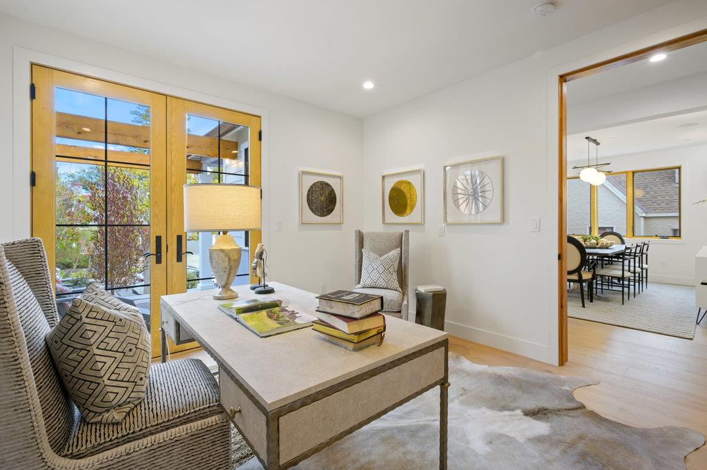 1327 Benito Avenue Burlingame, CA 94010 - Photo 21 of 41 a view of a dining room with furniture and a potted plant