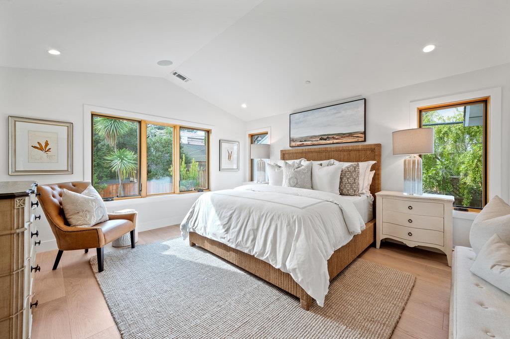 1327 Benito Avenue Burlingame, CA 94010 - Photo 25 of 41 a bedroom with a bed and large windows