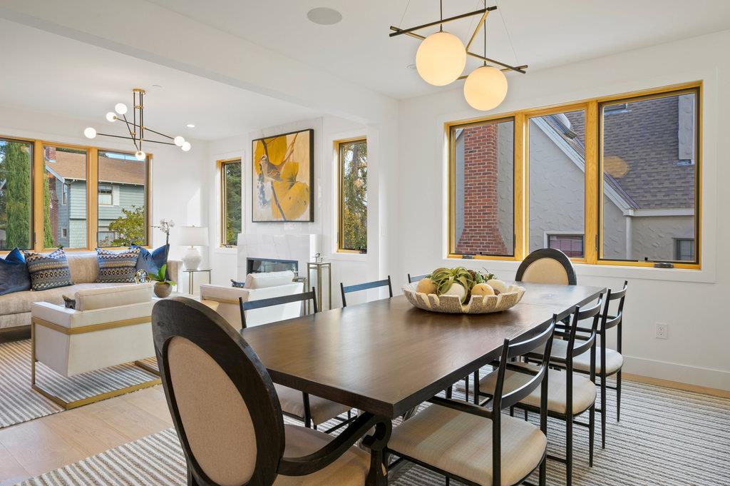 1327 Benito Avenue Burlingame, CA 94010 - Photo 7 of 41 a view of a dining room with furniture and chandelier