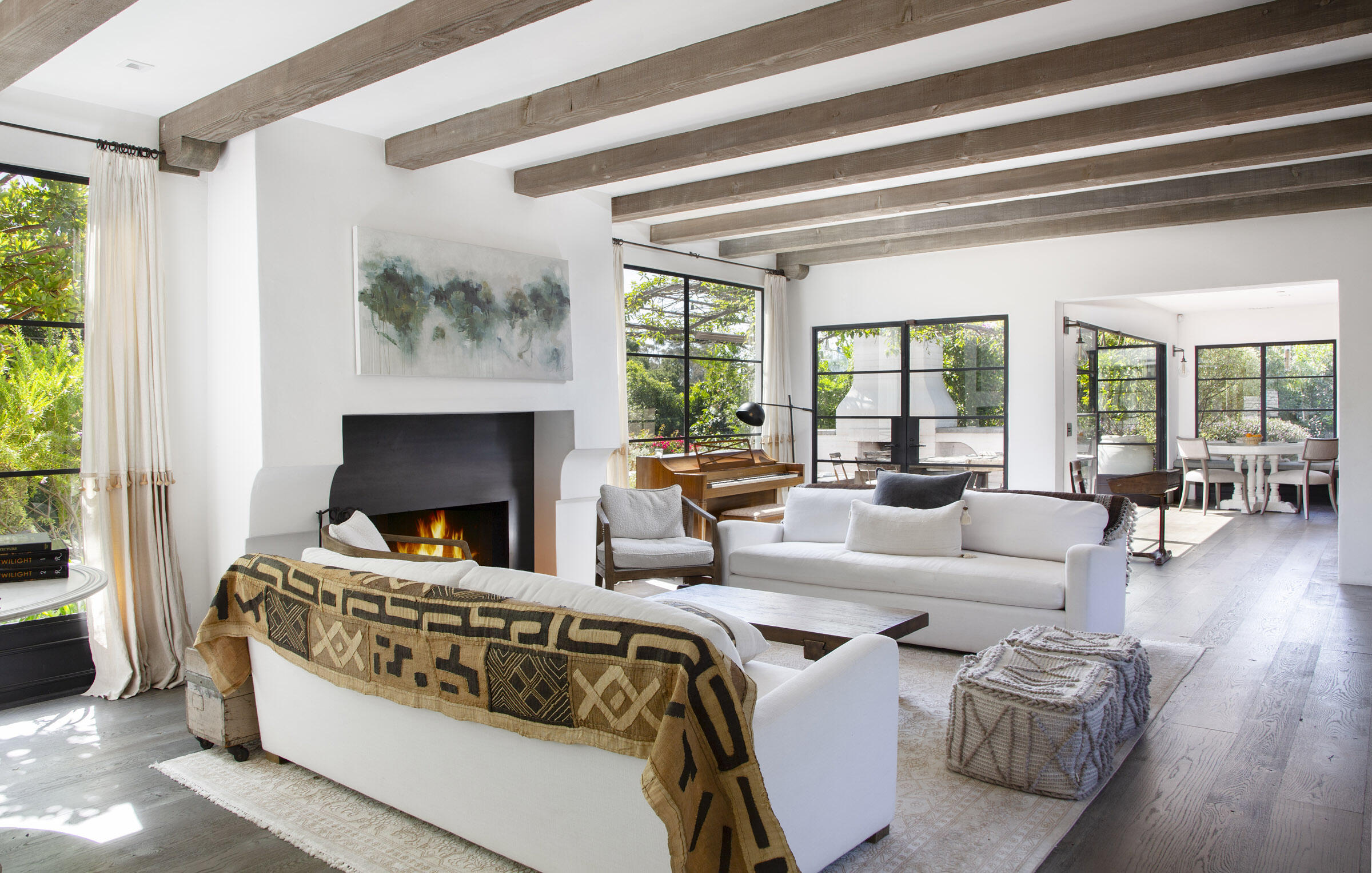 770 Via Manana Montecito, CA 93108 - Photo 4 of 34 a living room with furniture and a fireplace