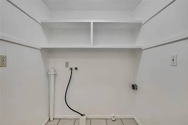 a room with rack on the wall