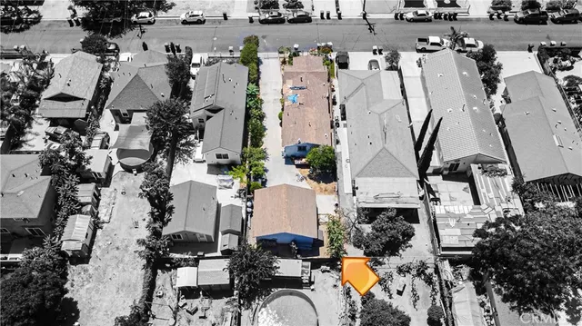 an aerial view of multiple house