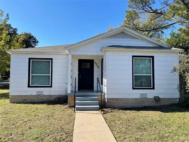 a front view of a house