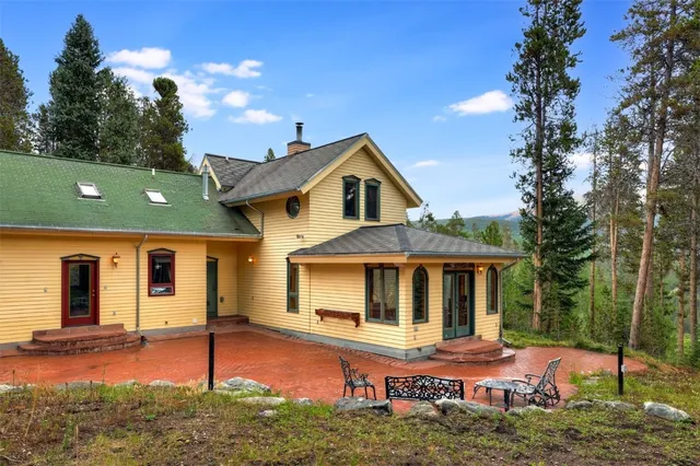 a front view of a house with entertaining space