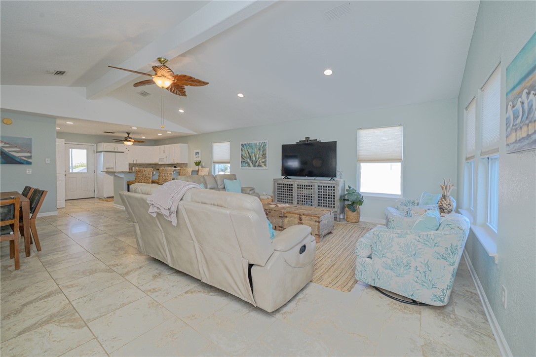 102 Ball Street Rockport, TX 78382 - Photo 20 of 40 a living room with furniture and a flat screen tv