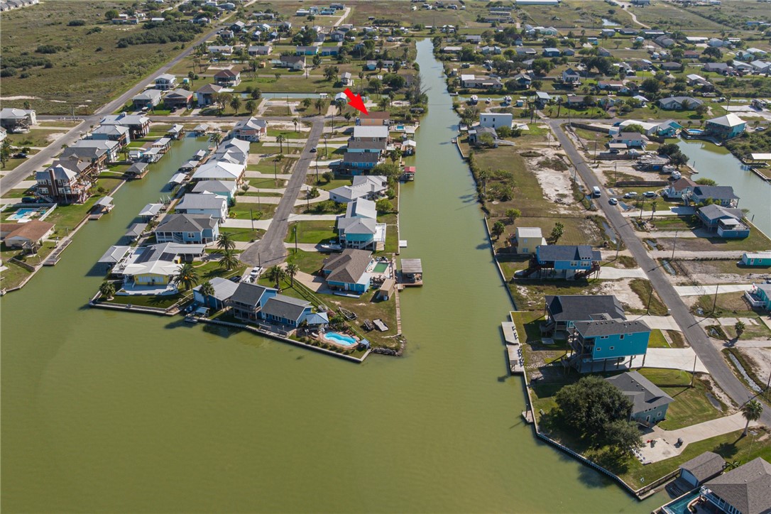 102 Ball Street Rockport, TX 78382 - Photo 6 of 40 an aerial view of ocean and residential houses with outdoor space