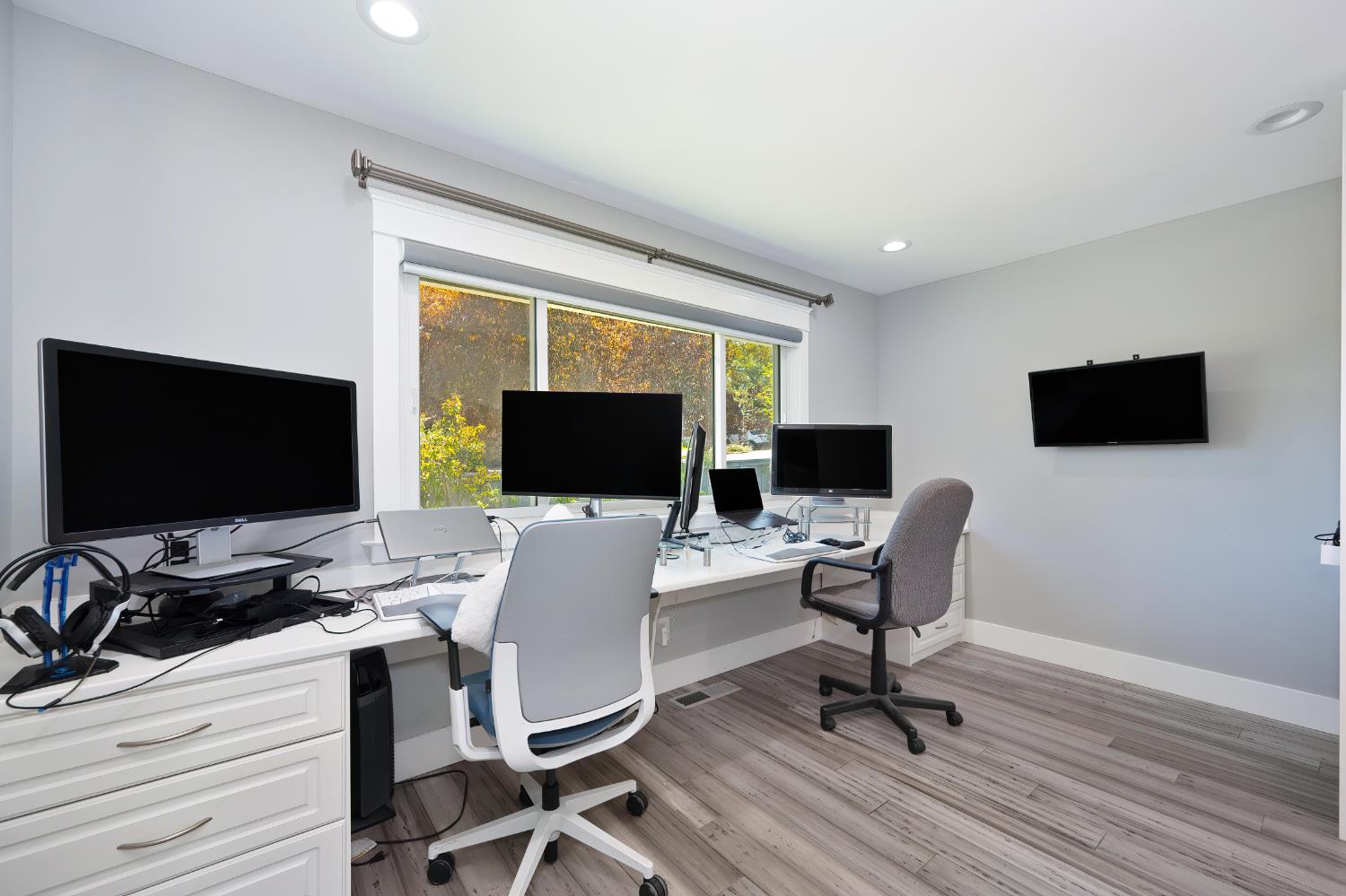 3468 Rolph Way El Dorado Hills, CA 95762 - Photo 45 of 51 a view of a workspace with a flat screen tv and a window