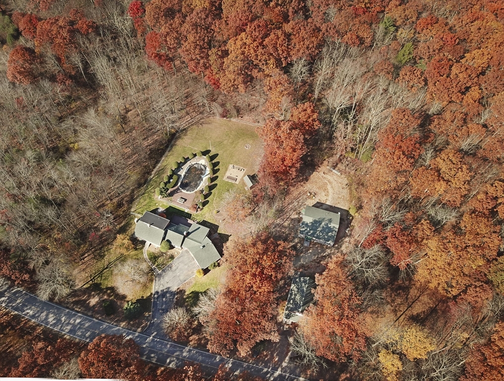 926 Old Turnpike Road Oakham, MA 01068 - Photo 40 of 42 a aerial view of a house with a yard
