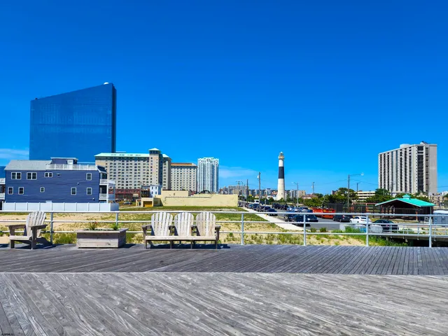 a view of a balcony with city view