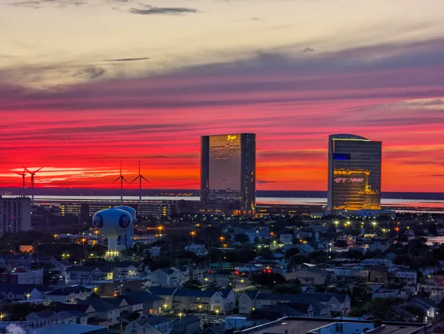 a view of a city with tall buildings