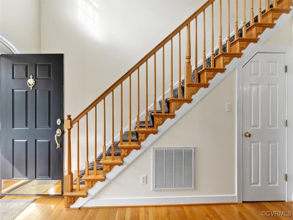 8104 Lower Ralston Road Henrico, VA 23229 - Photo 5 of 49 a view of staircase with railing and a rug