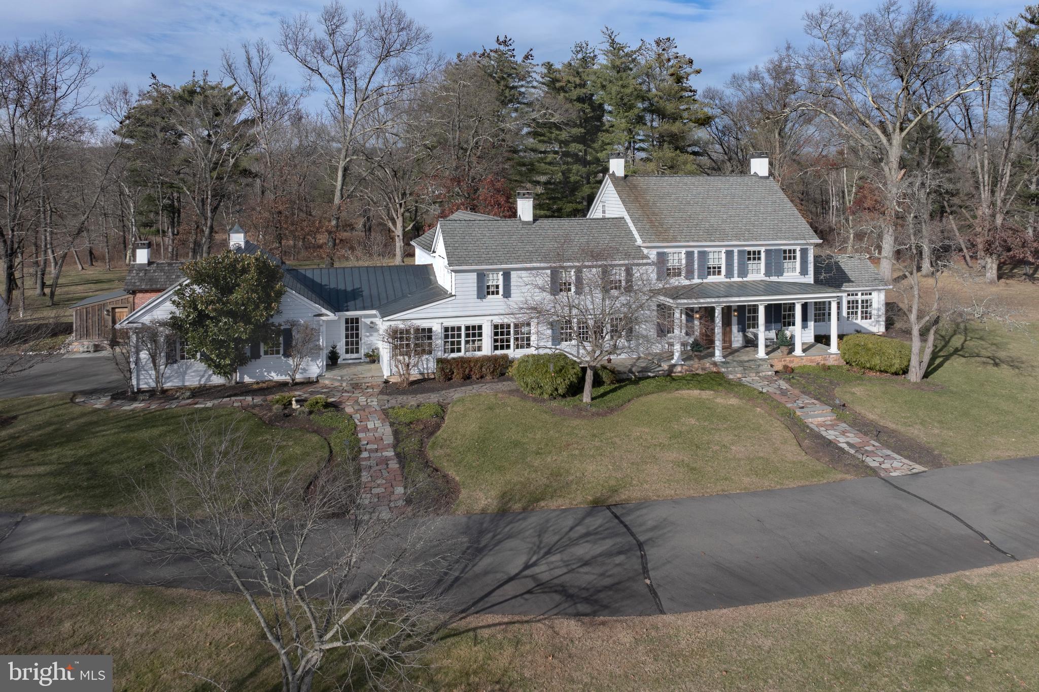 266 Province Line Road Skillman, NJ 08558 - Photo 37 of 71 a aerial view of a house with a yard