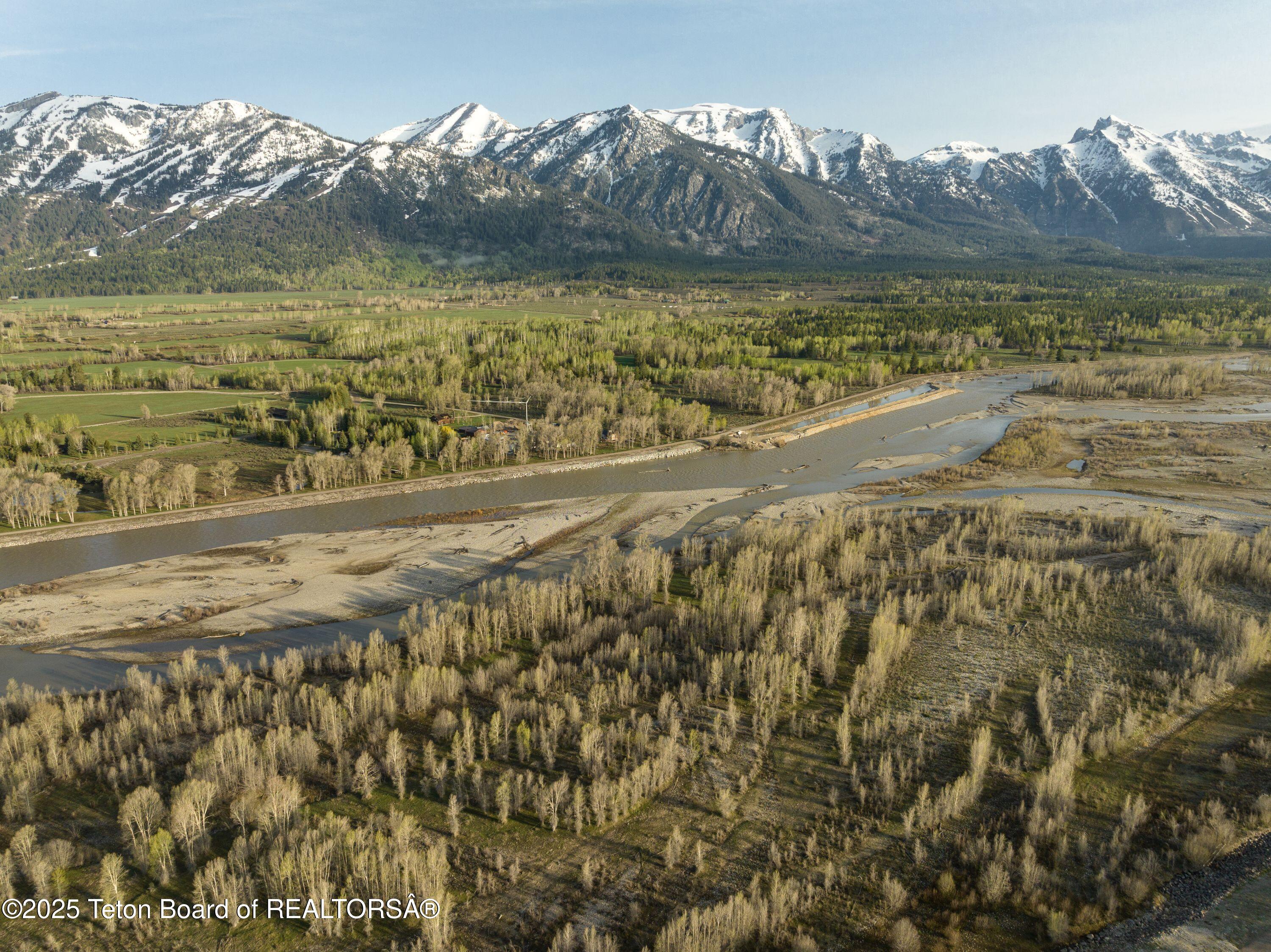 7555-7565 North Bar B Bar River Road Jackson, WY 83001 - Photo 54 of 59 Aerial view of property to Snake River