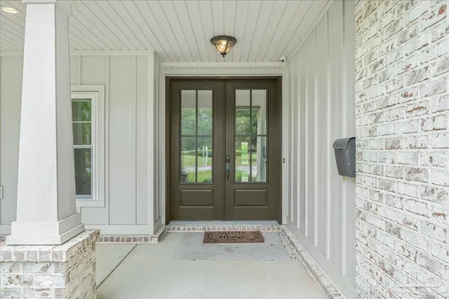 a view of front door of house