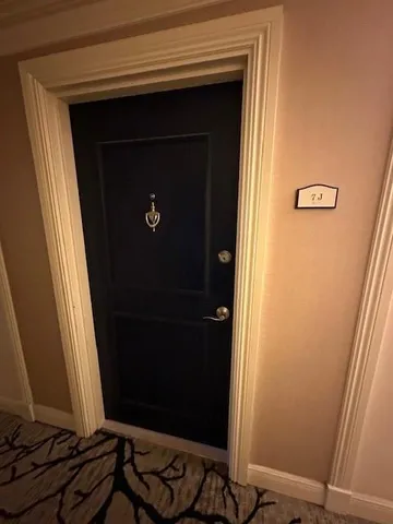 a view of front door