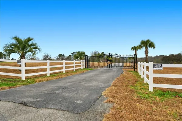 a view of a terrace with a small garden