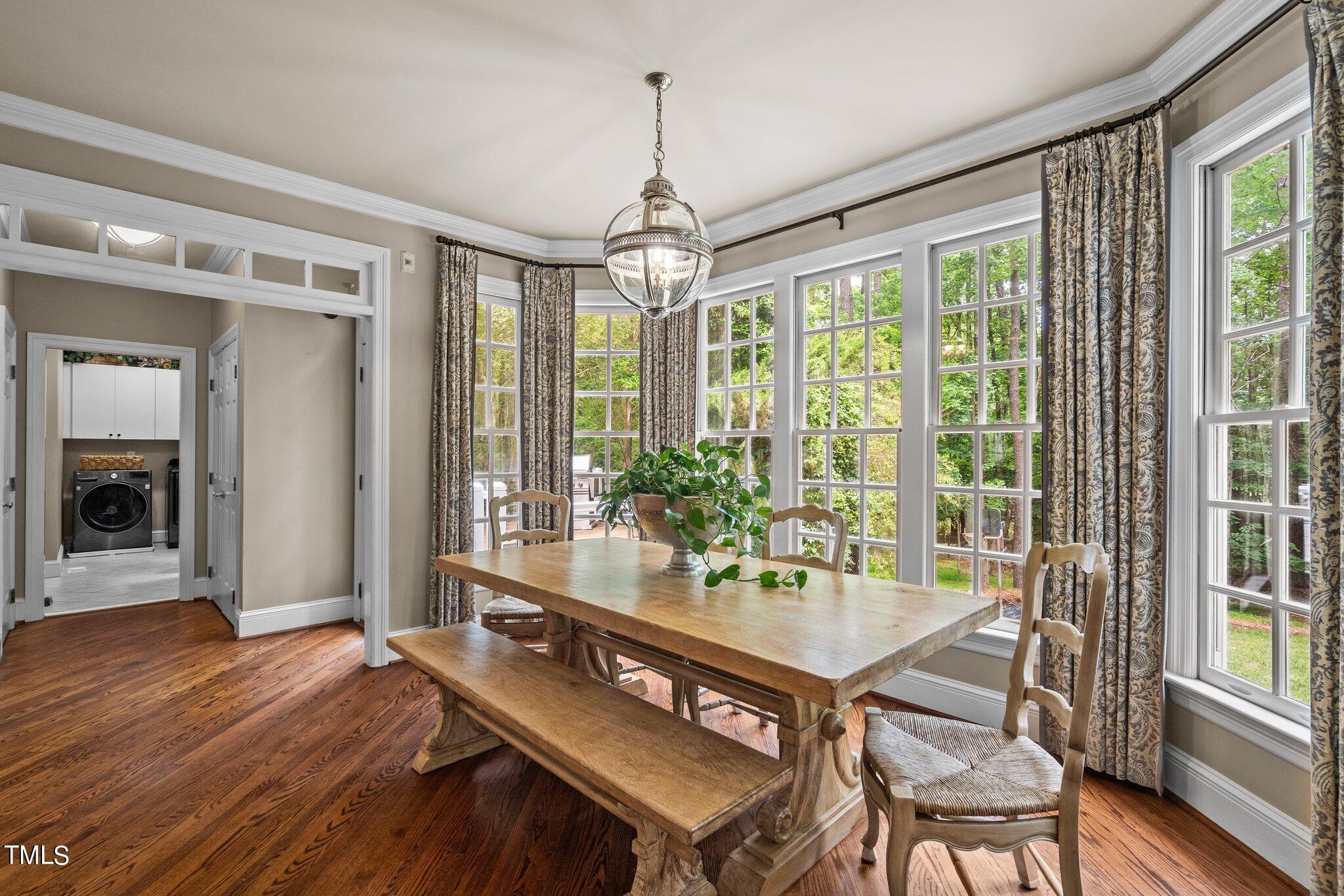 1032 Downing Way Court Raleigh, NC 27614 - Photo 19 of 73 Breakfast Nook with custom light fixture