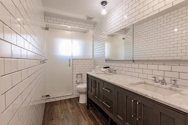 a room with furniture