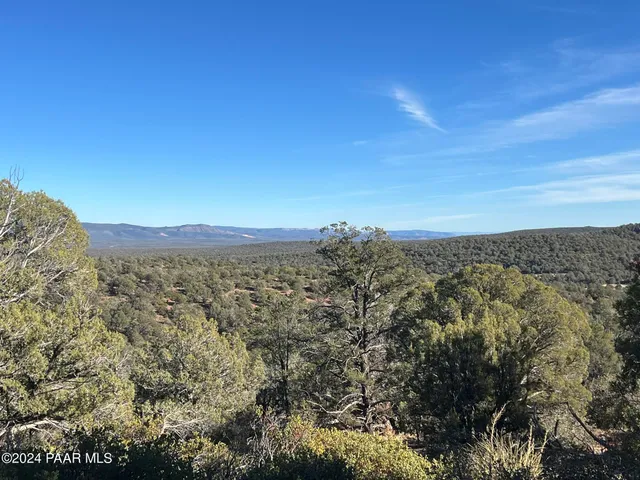 a view of an outdoor space and mountain view