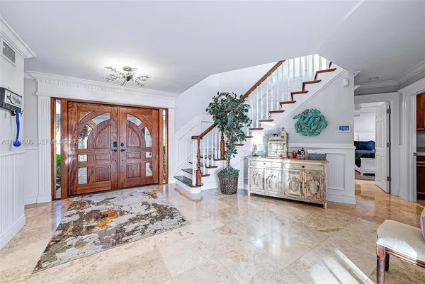 a kitchen with lots of counter top space
