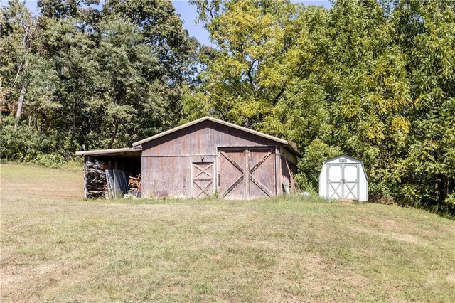 a house view with a backyard space