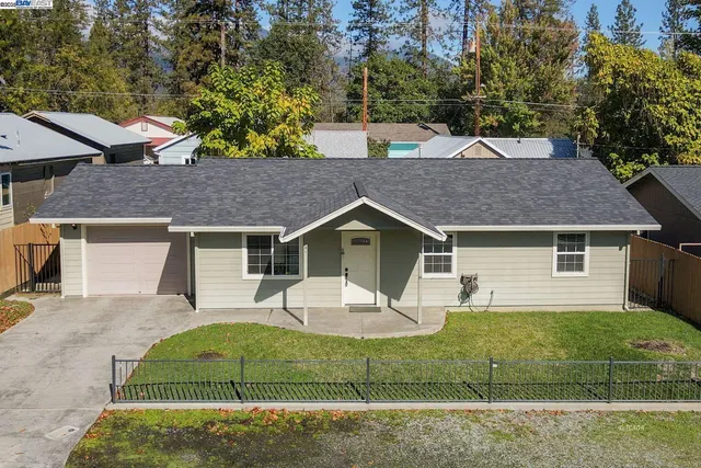 a view of a city with mountain