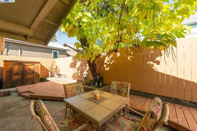 a outdoor space with furniture