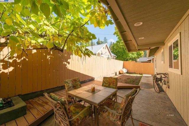 a outdoor space with furniture