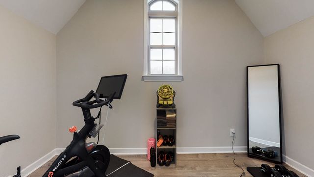 a house view with a garden space