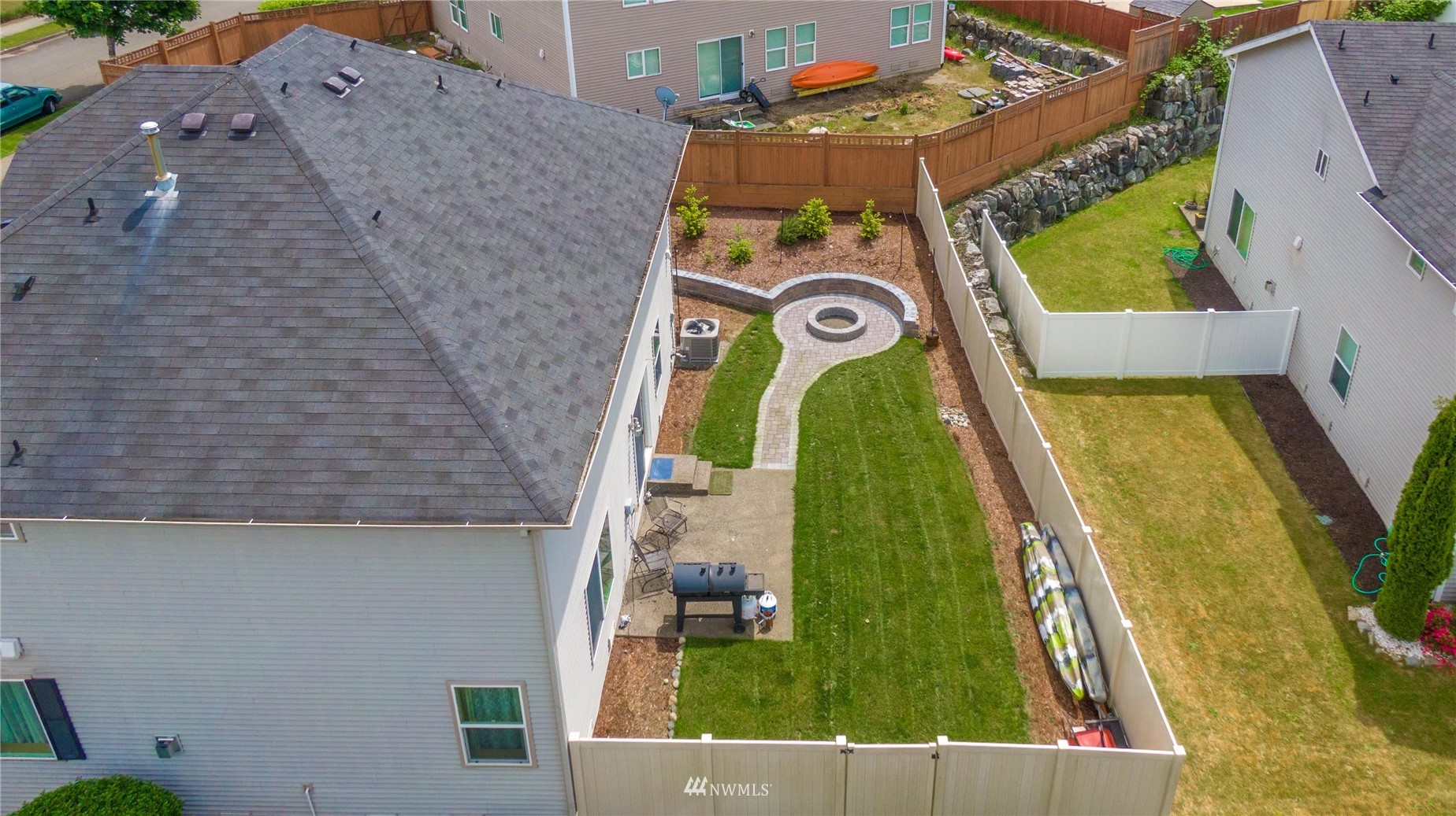 1589 Grant Avenue DuPont, WA 98327 - Photo 3 of 30 aerial view of a house with a garden and stairs