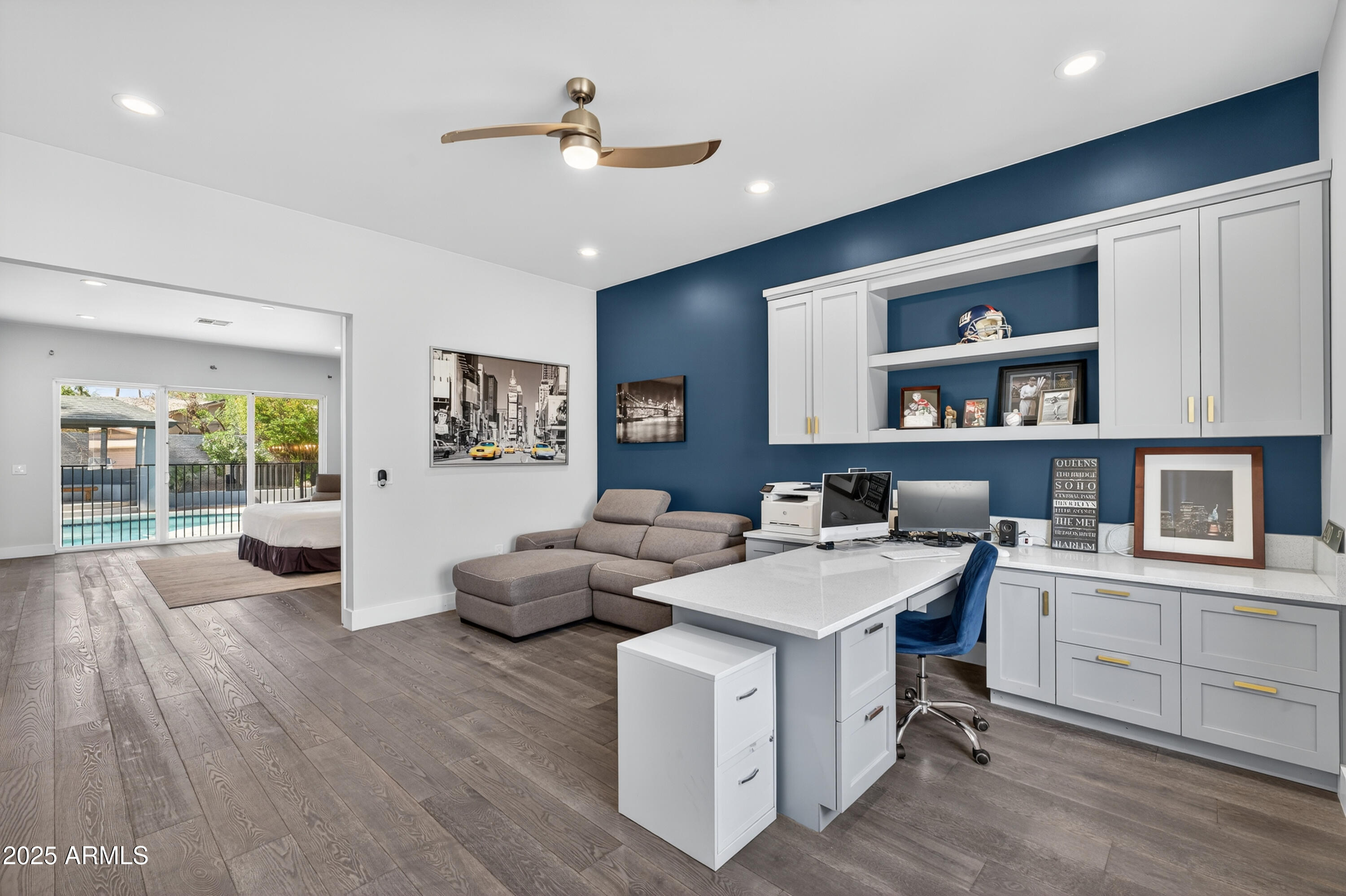 11026 North 42nd Street Phoenix, AZ 85028 - Photo 20 of 43 a view of kitchen with stainless steel appliances granite countertop a stove and a refrigerator