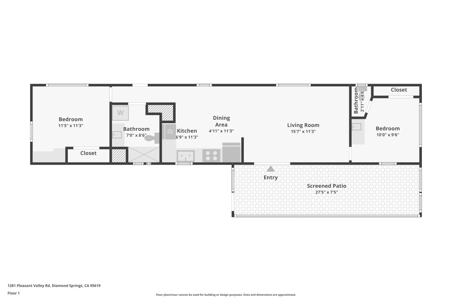 1281 Pleasant Valley Road, Unit 28 Diamond Springs, CA 95619 - Photo 36 of 36 FLOOR PLAN