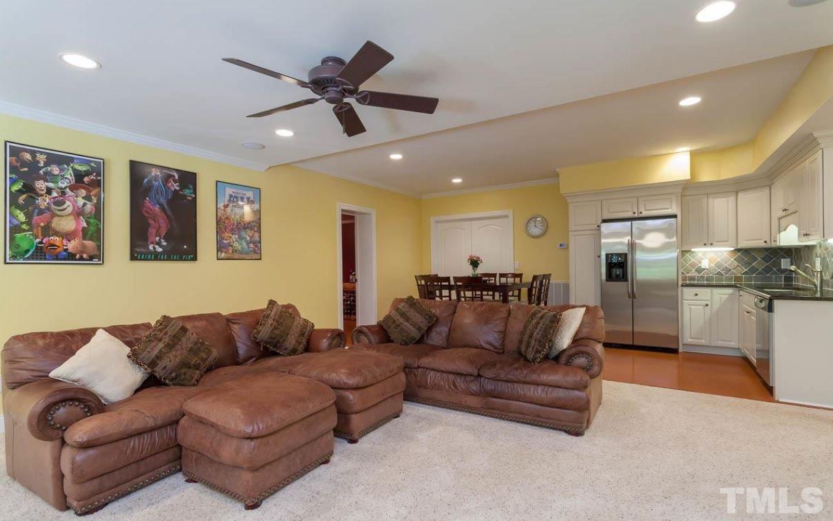 2913 Elmfield Street Raleigh, NC 27614 - Photo 24 of 30 Spacious Basement Living Room with tons of room for entertainment