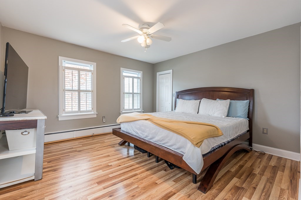 265 Main Street Sturbridge, MA 01566 - Photo 18 of 25 a bedroom with a bed and a flat tv screen on dresser
