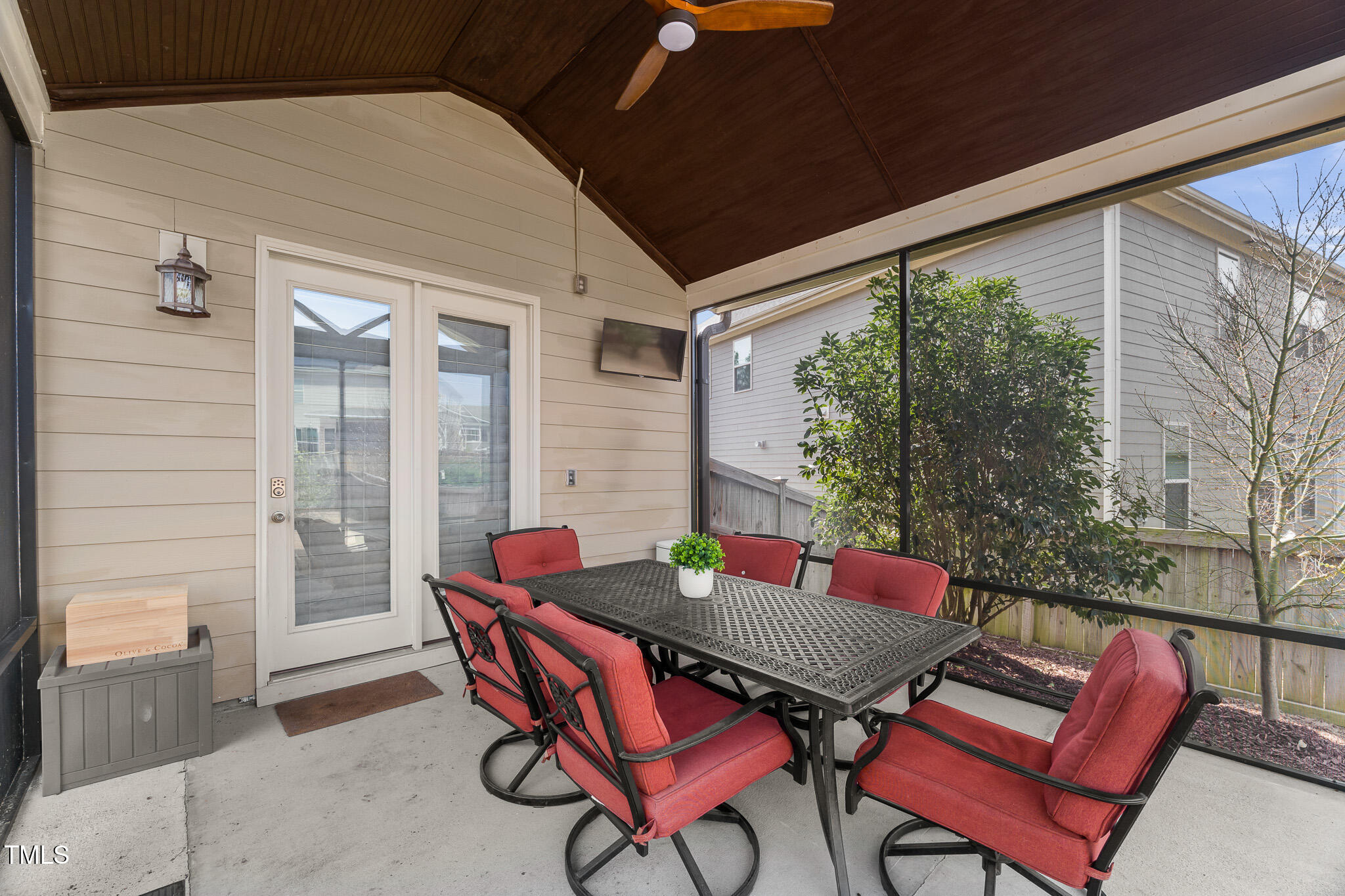 1715 Capstone Drive Durham, NC 27713 - Photo 42 of 53 a outdoor dining space with furniture and wooden floor