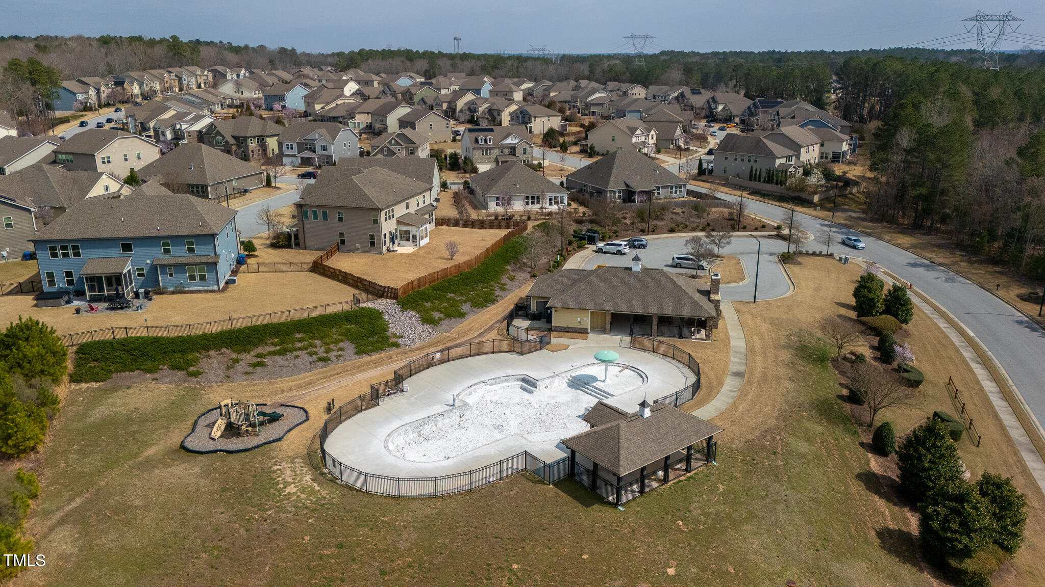 1715 Capstone Drive Durham, NC 27713 - Photo 50 of 53 an aerial view of a house with backyard