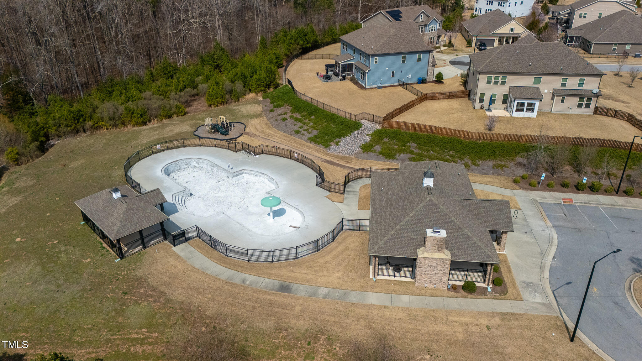1715 Capstone Drive Durham, NC 27713 - Photo 51 of 53 an aerial view of a house with garden space and street view