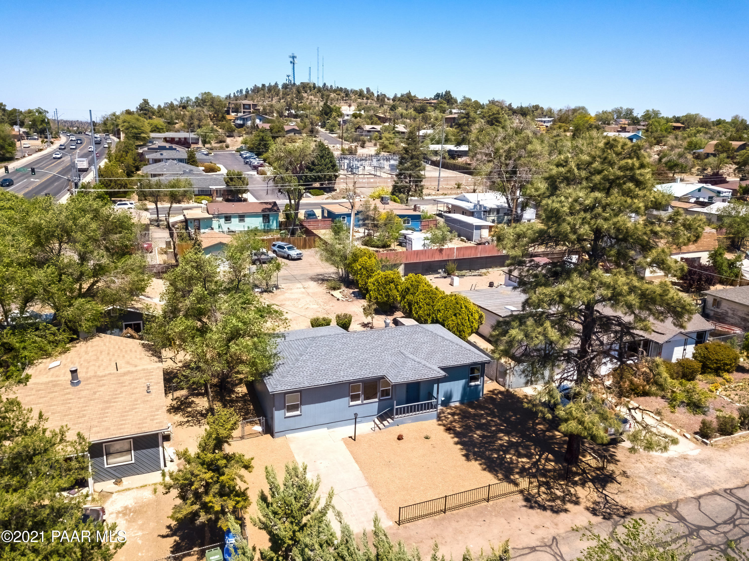 844 Flora Street Prescott, AZ 86301 - Photo 28 of 29 an aerial view of residential houses with outdoor space