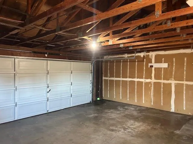 a view of a garage