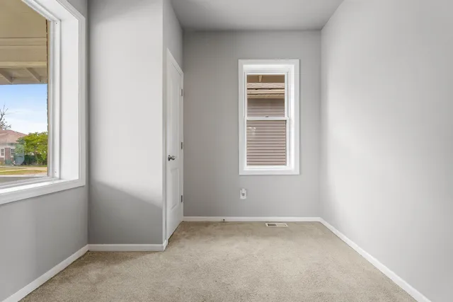 an empty room with a window